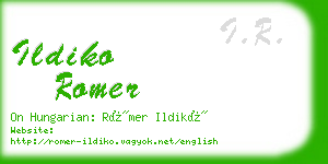 ildiko romer business card